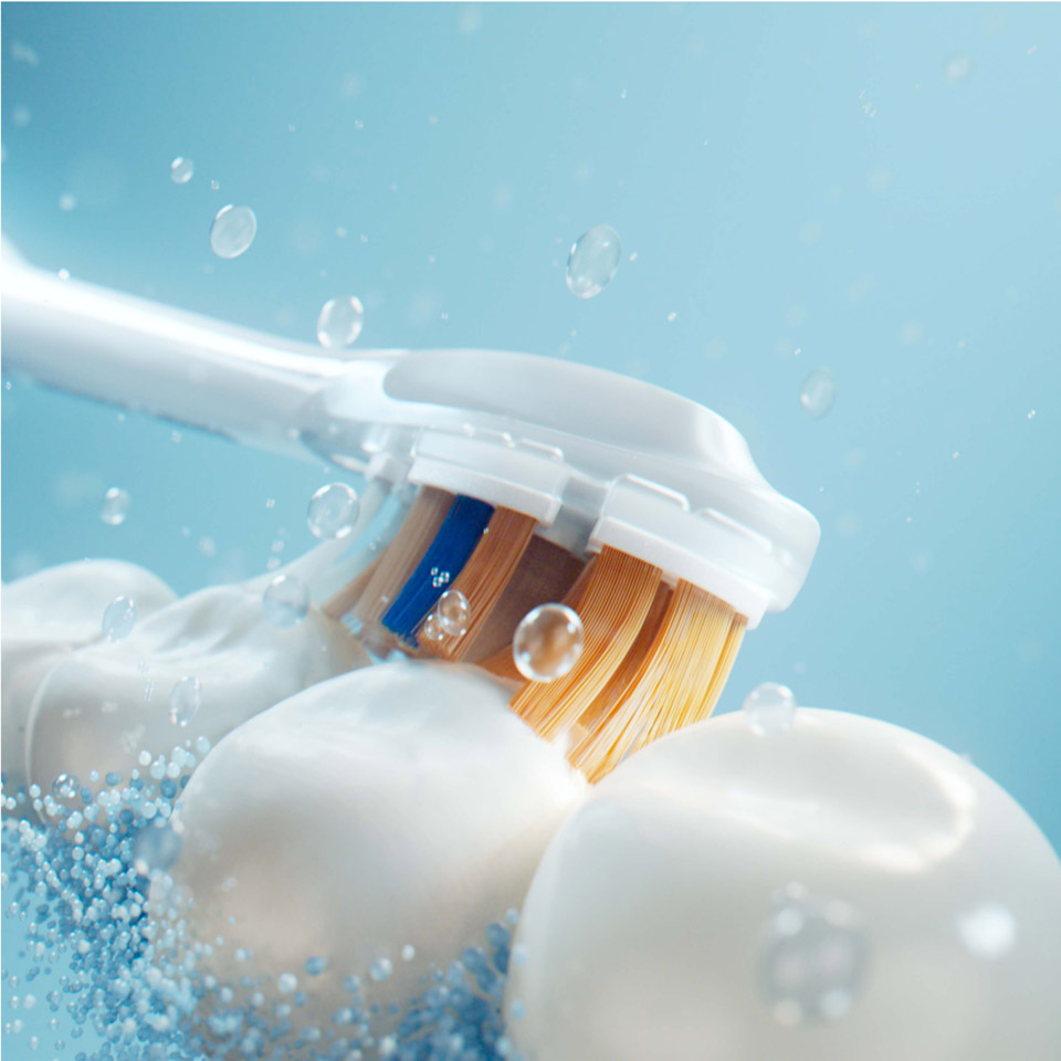 N&auml;rbild p&aring; borsthuvud